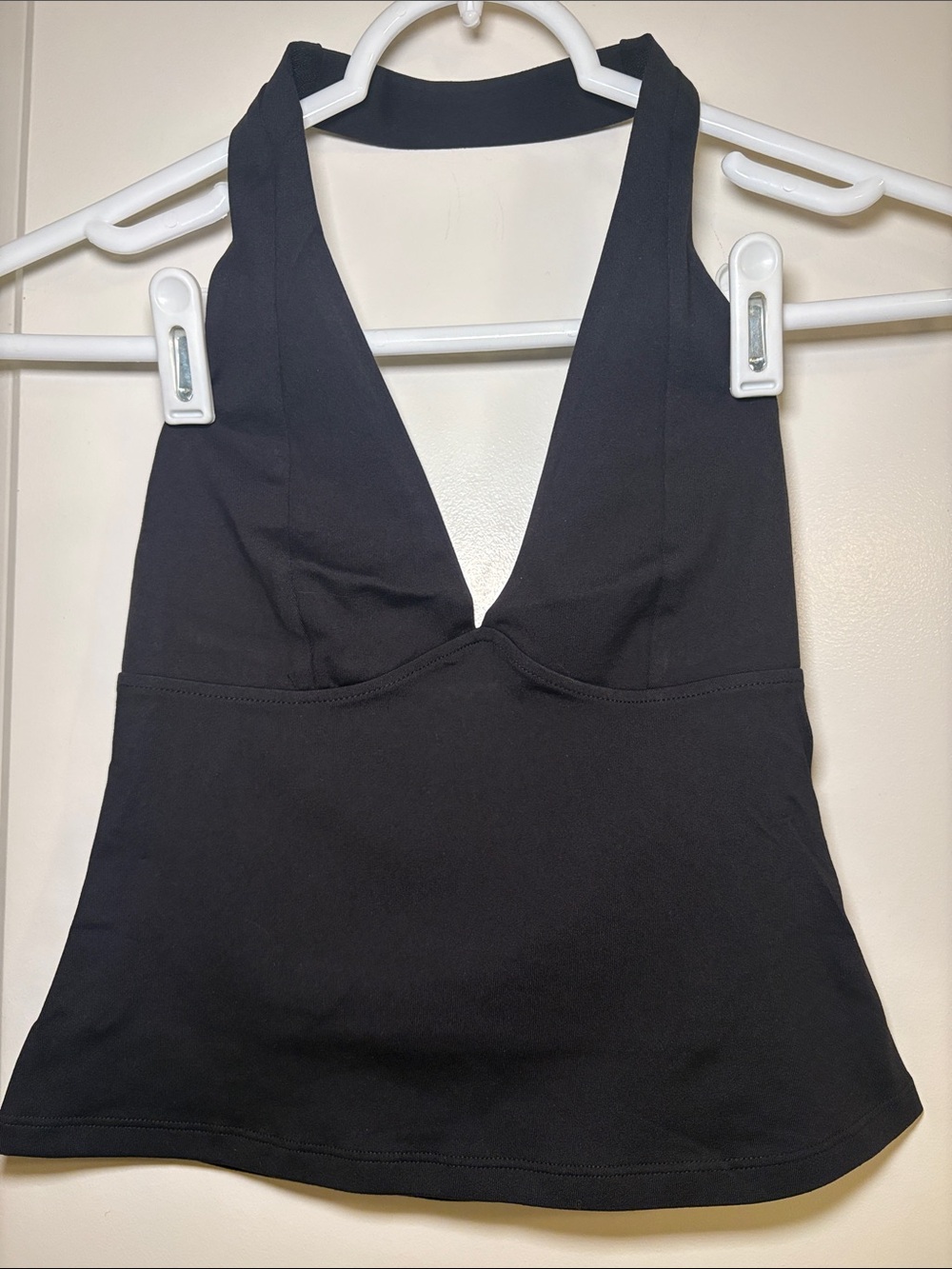 NWT Free People Intimately Black Halter V-Neck Camisole Tank - Women XS